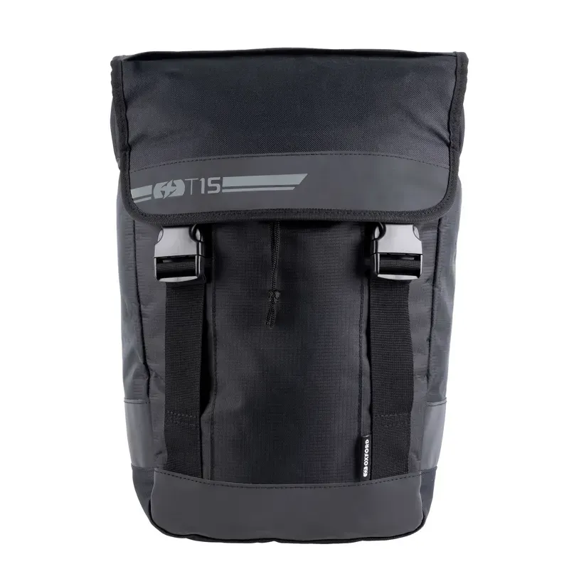 Oxford T15 15-litre QR Pannier Bag in Black
