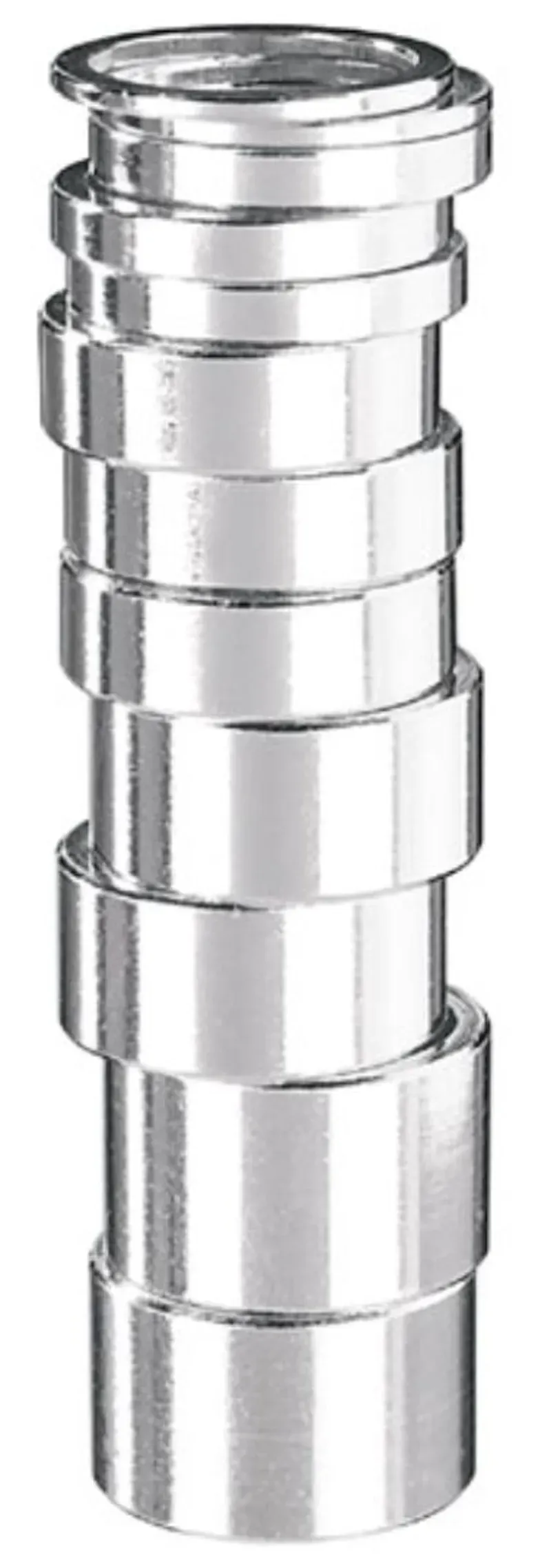 Ergotec Pack Of 10 1' Alloy Spacers in Silver