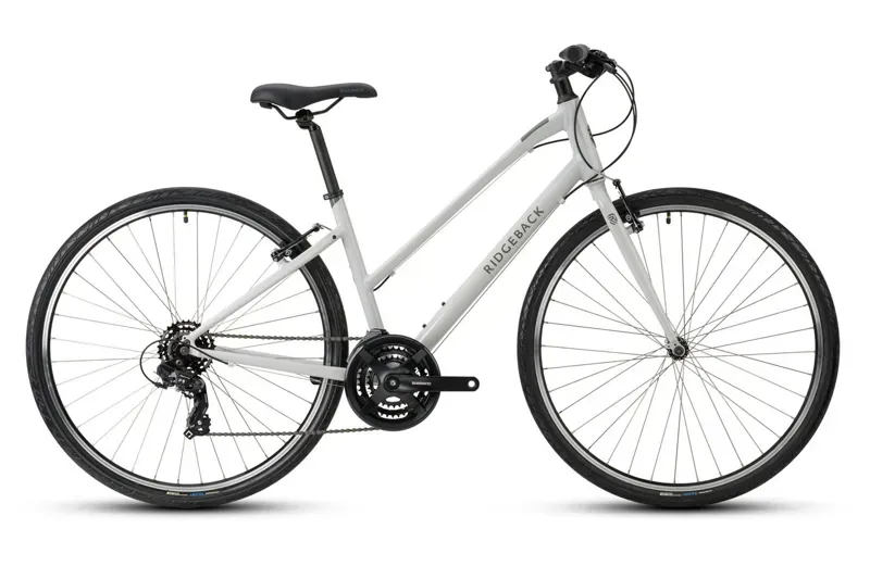 2021 Ridgeback Motion Open Frame Hybrid Bike in White