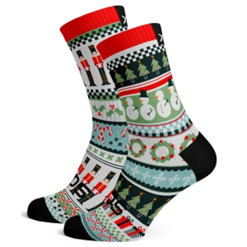 Sox Footwear Holly Jolly Nutcracker Premium Crew Socks MUI COLOURED